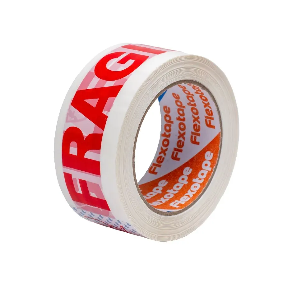 Cintas de empaque leyenda frágil adhesivo acrílico