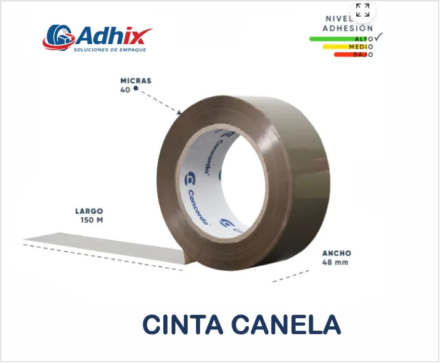 Más detalles de la cinta canela